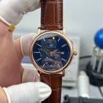 IWC Portofino IW510103 316L Steel Mechanical Movement Brown Italian Calfskin Leather Strap Rose Gold Case Watch